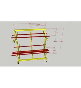 Cărucior Industrial pentru Bare, Țevi și Profile | Sarcină 1000/200...