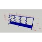 Cărucior Industrial pentru Bare, Țevi și Profile | Sarcină 1000/2000 kg | Mobil