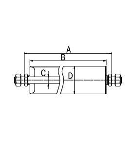 Rolă Transportoare din Oțel Ø50 mm cu Ax cu Arc – Pentru Sarcini Gr...