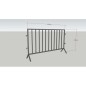 Gard de Protecție Metalic pentru Scenă, Evenimente și Șantiere – 1200 x 2000 mm