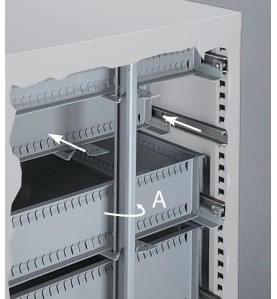 Banc de lucru profesional 3000 mm, cu panouri perforate și dulapuri...
