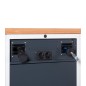 Banc de lucru profesional 3000 mm, cu panouri perforate și dulapuri integrate