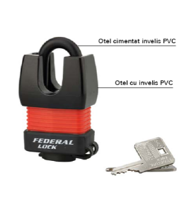 Lacăt profesional cu corp lamelat 45 mm – protecție completă, durab...