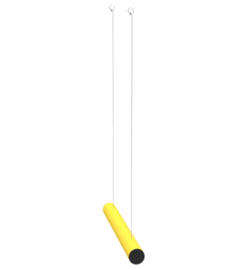 Limitator de înălțime suspendat – Ø140 mm, lățime 1000 mm, galben-n...