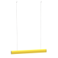 Limitator de înălțime suspendat – Ø140 mm, lățime 1000 mm, galben-negru