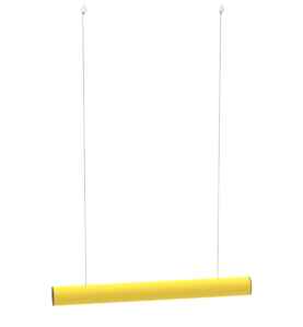 Limitator de înălțime suspendat – Ø140 mm, lățime 1000 mm, galben-n...