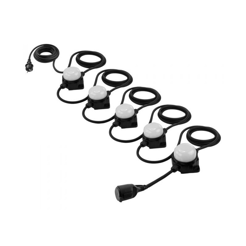 Lanț de Lumini LED Profesional cu 5 LED-uri de 10W și Priză Suplime...