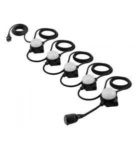 Lanț de Lumini LED Profesional cu 5 LED-uri de 10W și Priză Suplime...