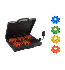 Set 5 Luminile de Avertizare LED Pulsar Pro Roșu – Vizibilitate 360...