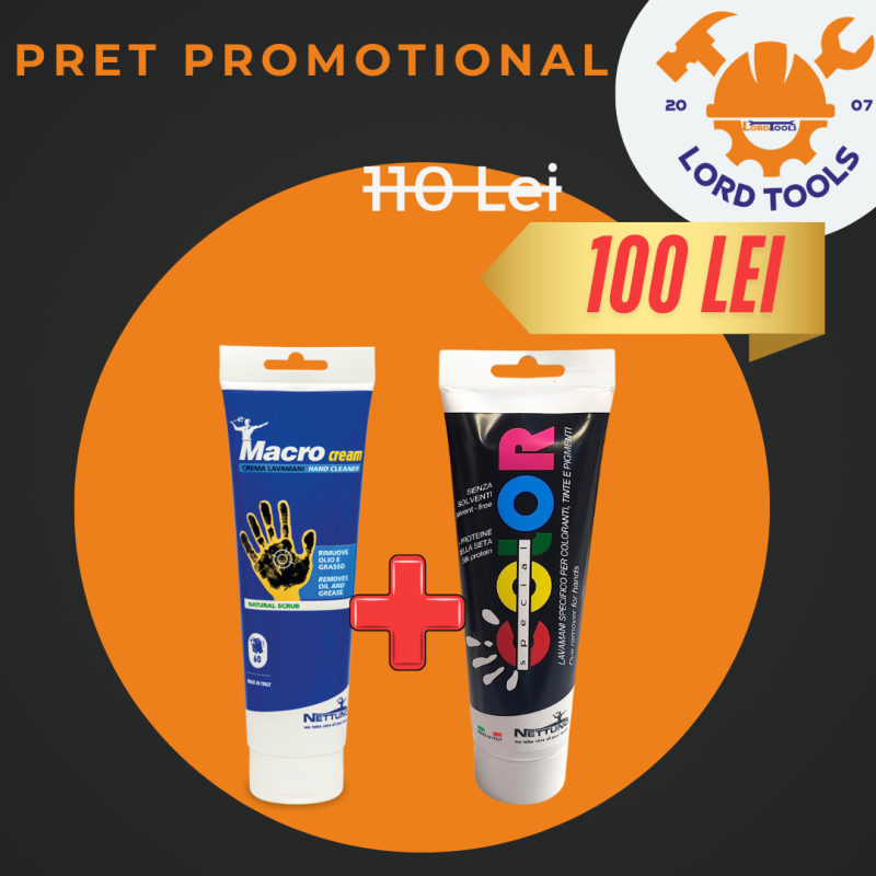Pachet Curățare Mâini – Macrocream + Color Special 250ml | Pentru M...