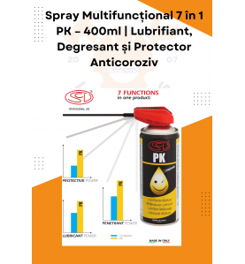 Spray Multifuncțional 7 în 1 PK – 400ml | Lubrifiant, Degresant și ...