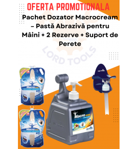 Pachet Dozator Macrocream – Pastă Abrazivă pentru Mâini + 2 Rezerve...