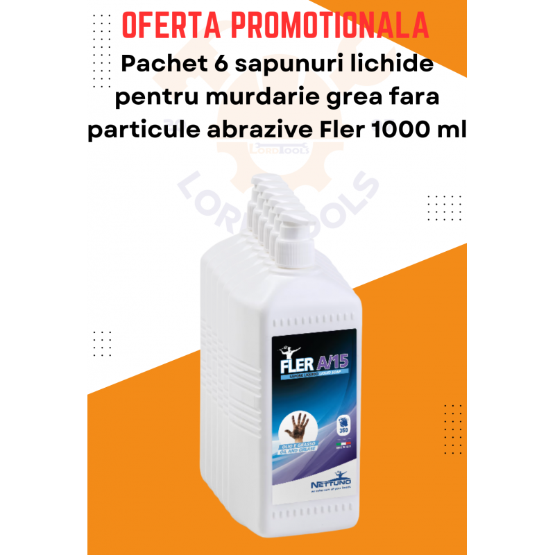 Pachet 6 sapunuri lichide pentru murdarie grea fara particule abraz...