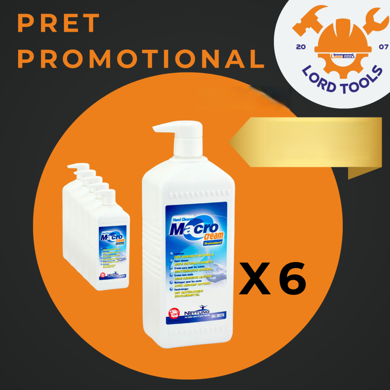 Pachet 3x Cremă de Curățare Mâini Macrocream 1000l – Soluție Profes...