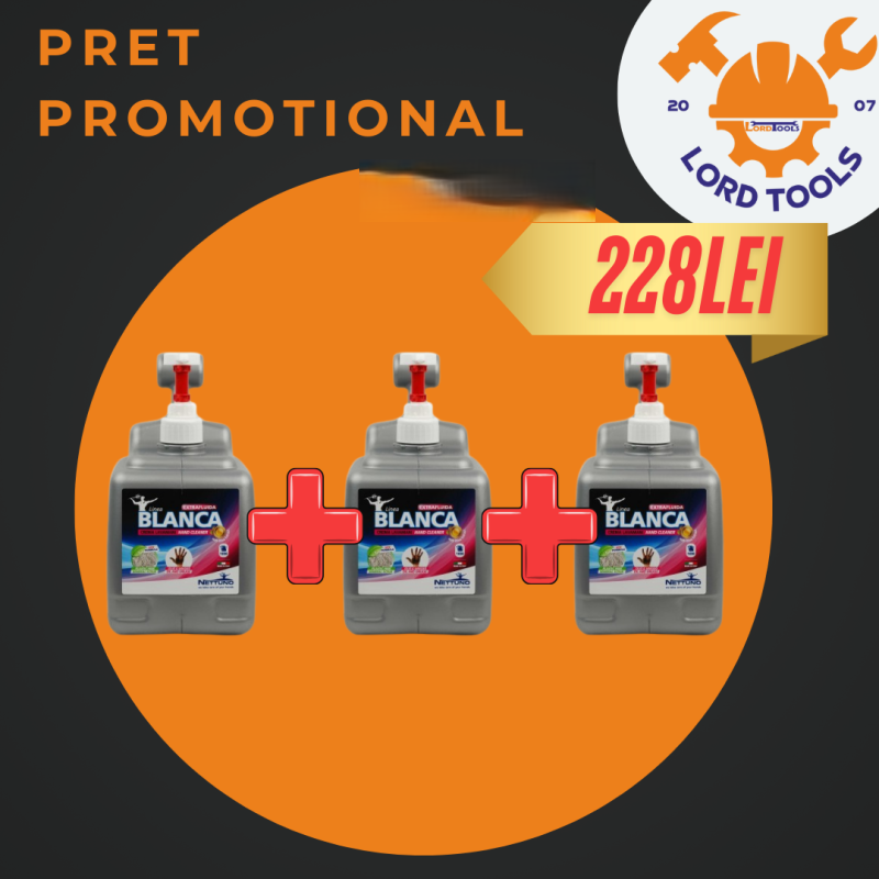 Pachet 3 paste abrazive pentru curatat mainile Blanca 3000 ml