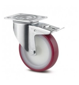Roată pivotantă cu frână – Ø80 mm