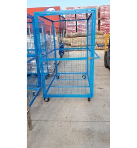 Carucior transport cu pereti din plasa zincata – 1200x800x1870 mm