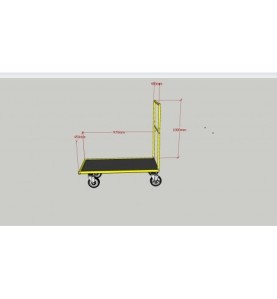 Cărucior Transport Platformă – Sarcină 200 kg