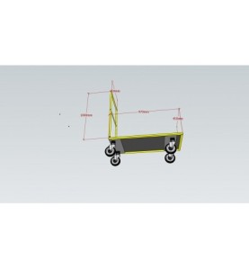 Cărucior Transport Platformă – Sarcină 200 kg